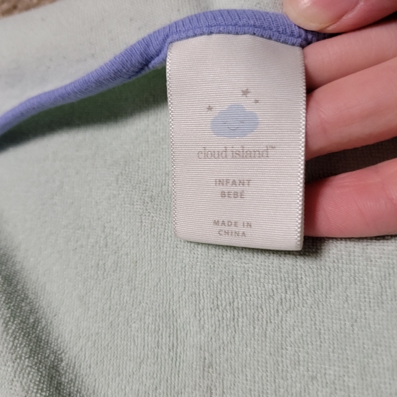 Blue Flower Infant Baby Cloud Island Towel - Picture 2 of 3